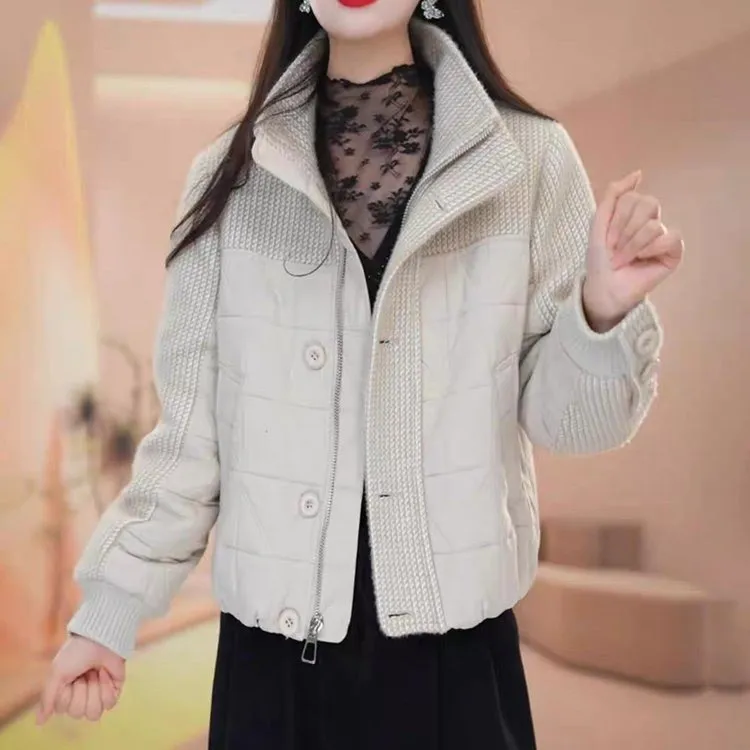 （运费补贴）冬季新款时尚气质洋气显瘦百搭休闲立领短款女棉服外套