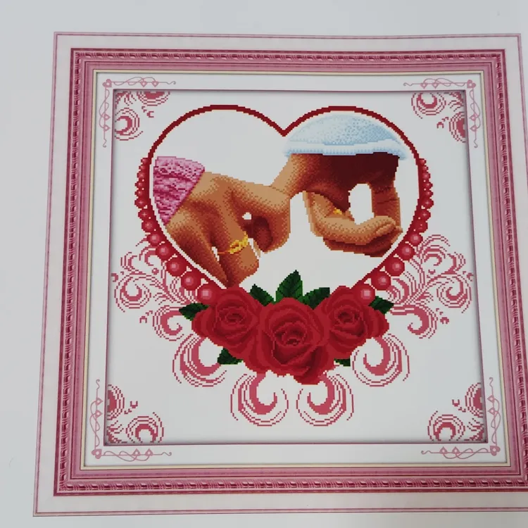 结婚十字绣爱情侣系列小件床头线绣适合卧室装饰