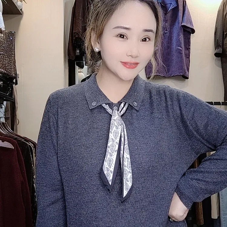 尼珍  同款针织衫的毛衣百搭款式