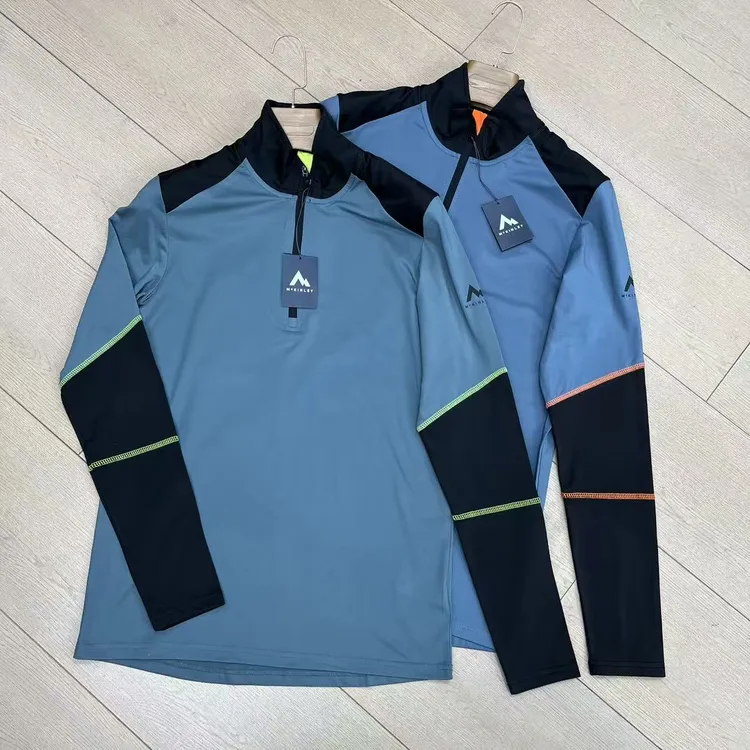 A-776-MKL男士男款立领短拉链拼块运动上衣