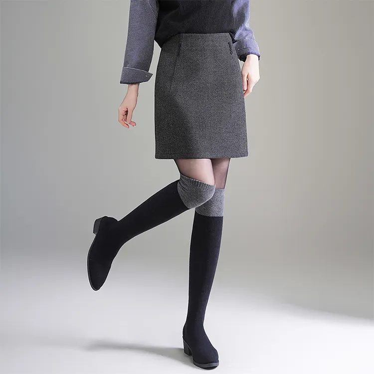 爆款气质优雅风毛呢半身裙女2025秋冬款高腰显瘦日常穿搭a字短裙