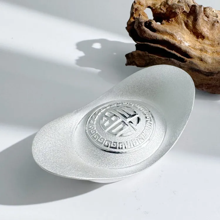 50克足银999.9小元宝 实心元宝送礼投资收藏纪念元宝假一赔十