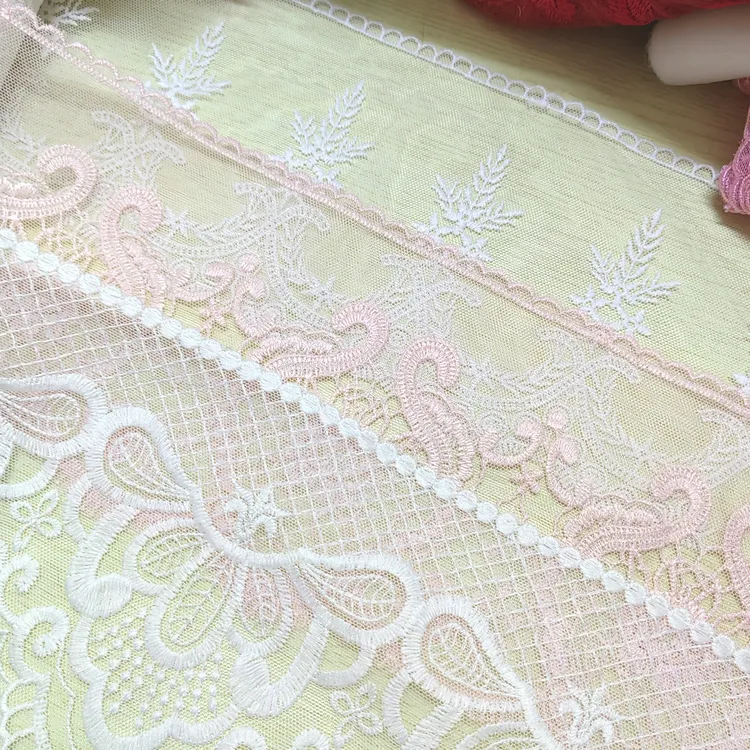 炫彩重工刺绣网花边，发饰娃衣沙发垫服装床品窗帘家居等装饰