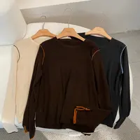 【墨涵精选】韩版简约女装气质时尚休闲百搭针织衫9316