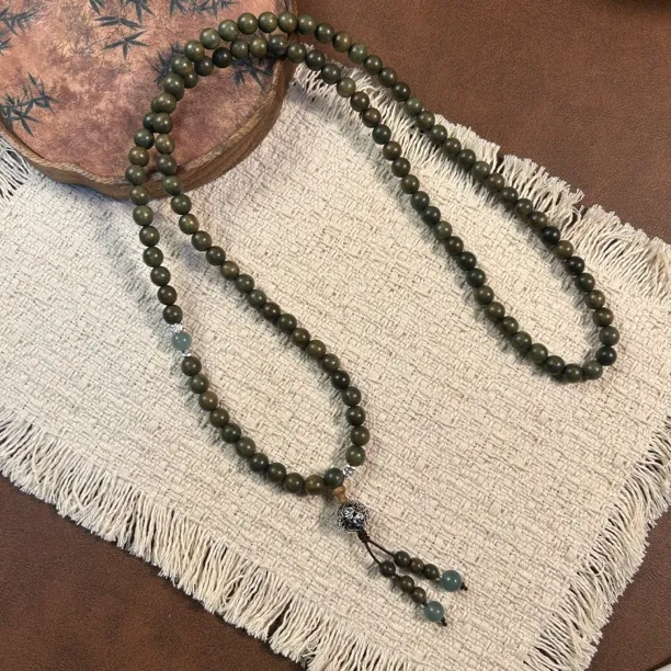 淡雅木香阿根廷绿檀木手串项链男女同款