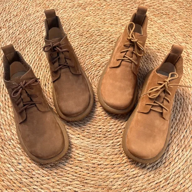 新款男士真皮马丁靴复古系带休闲鞋英伦风软皮软底短靴866-2