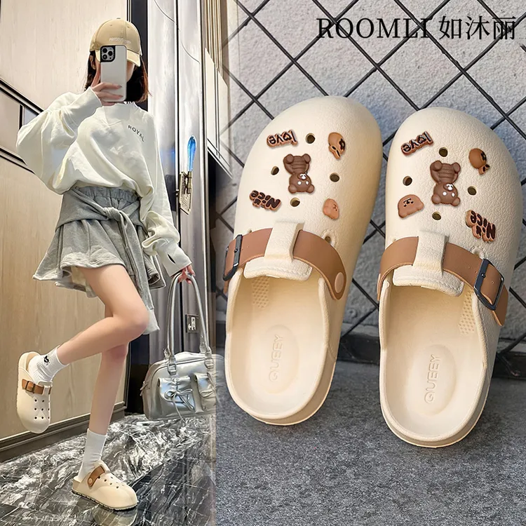 古希存洞洞鞋女款2025新款爆款防滑厚底拖鞋男女款外穿情侣洞洞鞋