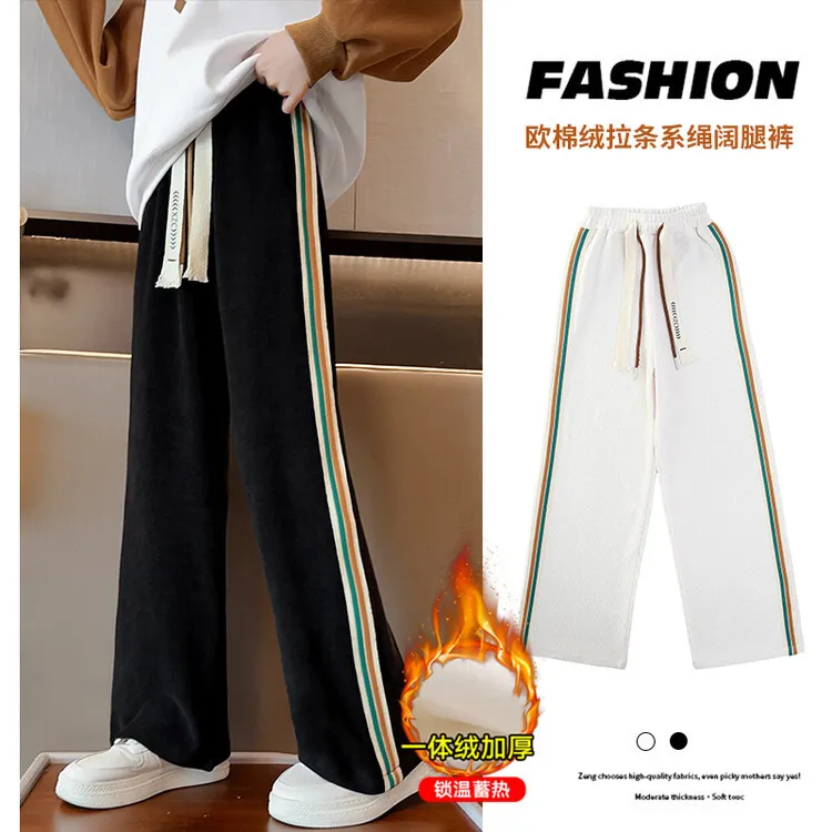 裤子韩版冬季女童中大童加绒