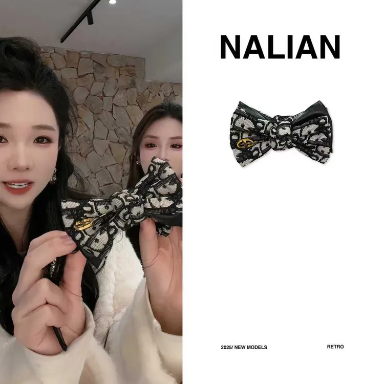 韩版高品质蝴蝶结抓夹#ins气质网红发夹黑色时尚法式发卡