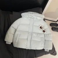 【现货】阿卷冬装韩版童时尚纯色简约休闲日常保暖加厚棉服MPG5504