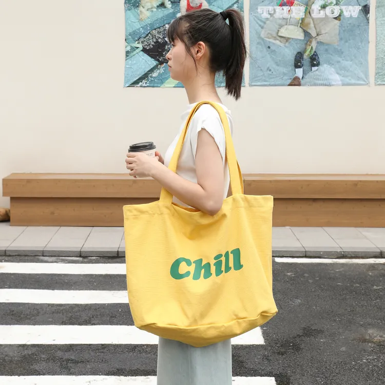 韩版新款字母帆布托特包女大容量单肩腋下包学生上课手提购物布袋
