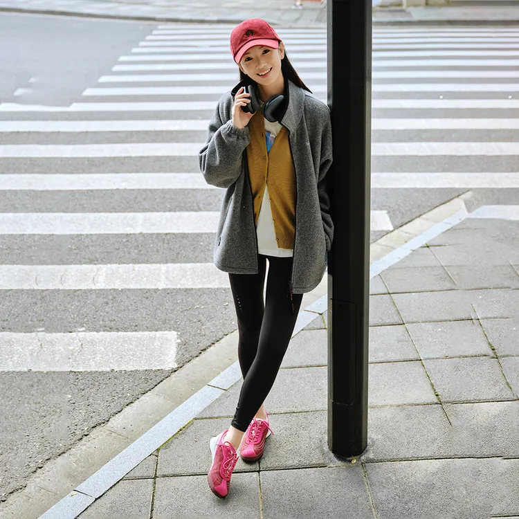 EP雅莹新款女装 时尚高腰显瘦紧身裤运动弹力瑜伽裤 6101A