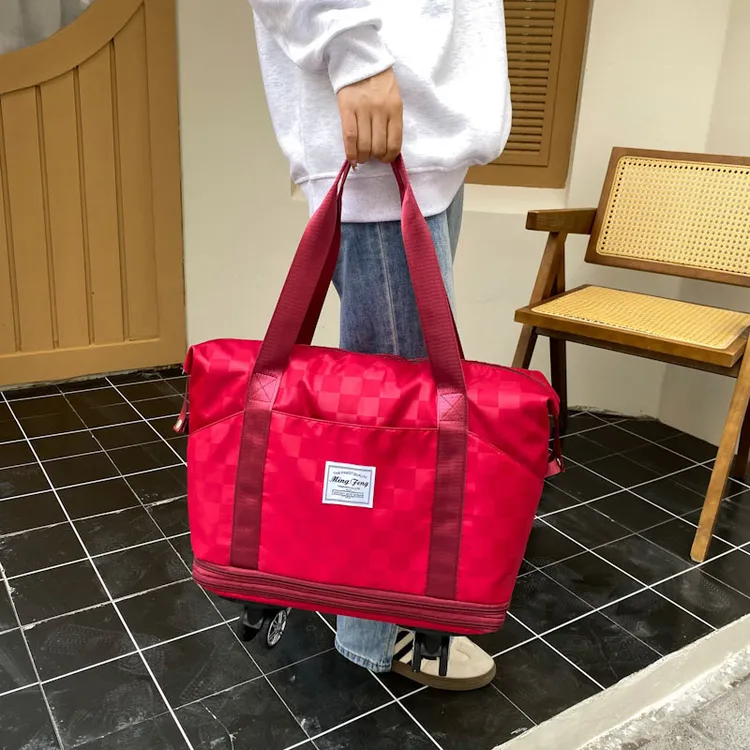 派尼尔克登机嫁妆包五彩旅行包多功能出差旅行健身学生包万向轮女