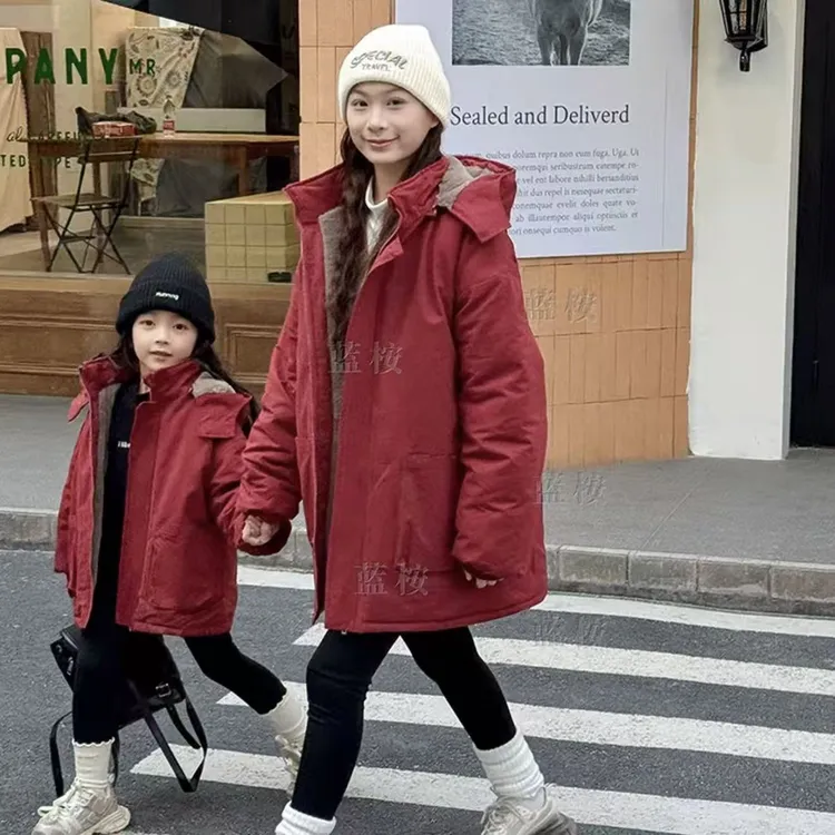 2025冬季新款派克服加绒百搭韩版亲子装保暖