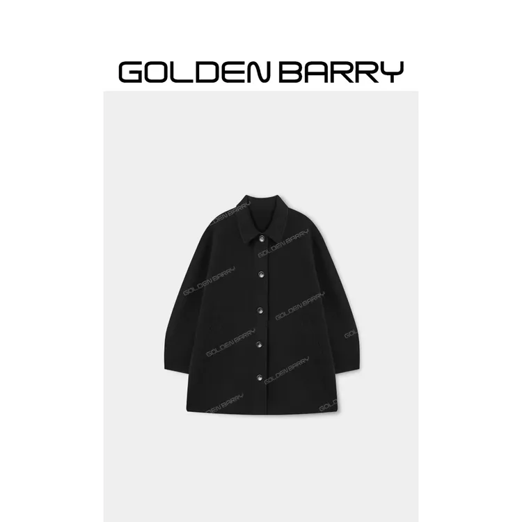 GOLDENBARRY|241301“深邃阔廊”廓型羊毛针织外套