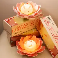 【中秋限定】新款温馨玉兔莲花灯笼手工创意diy古风手提花灯成品