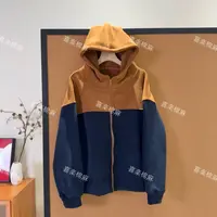 喜樂  2025双面奥粒绒拼色加厚连帽卫衣外套秋季新款时尚百搭女士
