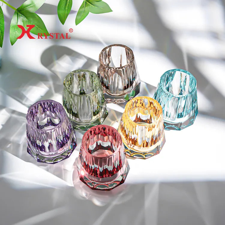 CRYSTAL【十面杯】轻奢创意彩色马卡龙水晶杯威士忌杯水晶杯手工