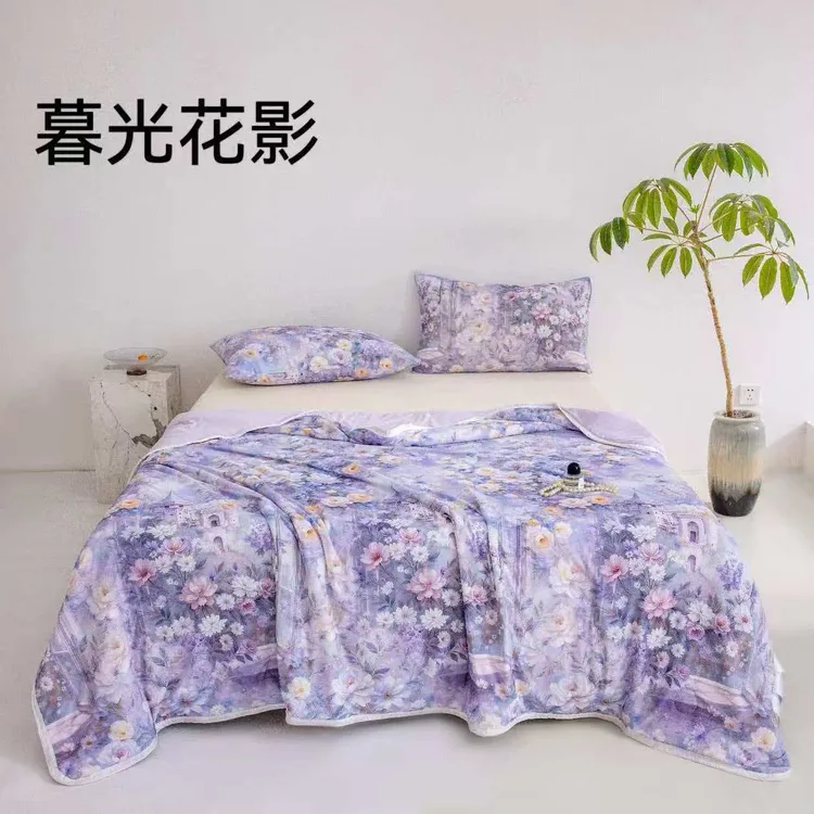 麦田专属眠宝姆冰淇淋印花凉感夏夏凉被双面夏被夏季空调被被子