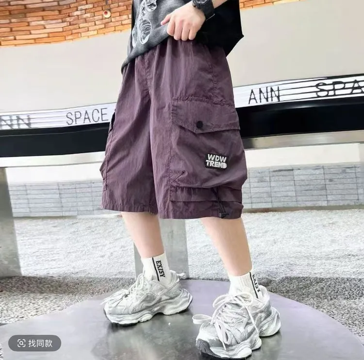 男童夏季短裤五分裤2025新款夏装裤子中大儿童男孩工装裤冰丝薄款