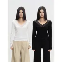 withmin凉皮 打底衫女秋季内搭短款上衣女修身显瘦长袖女t恤26568