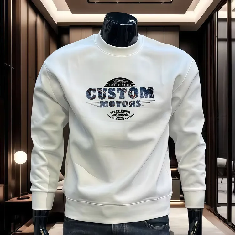 2025新款爆款卫衣男潮牌休闲百搭长袖上衣秋冬加绒男士圆领卫衣