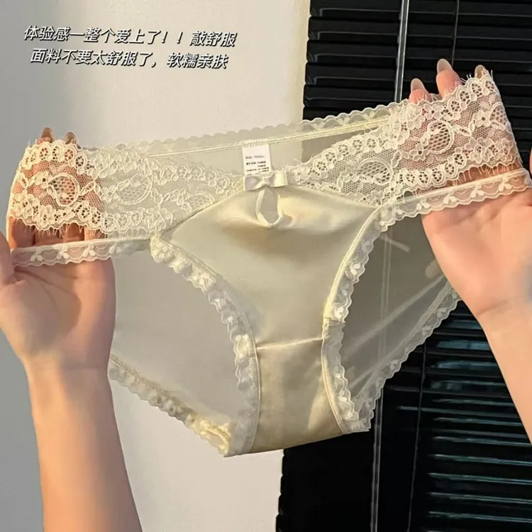 花间雾影~法式镂空纯欲风蕾丝内裤女款无痕透气少女甜美三角短裤