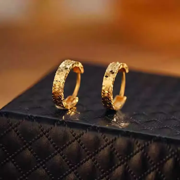 超闪碎冰冰耳环女高级感小众独特设计耳圈气质百搭耳钉设计感