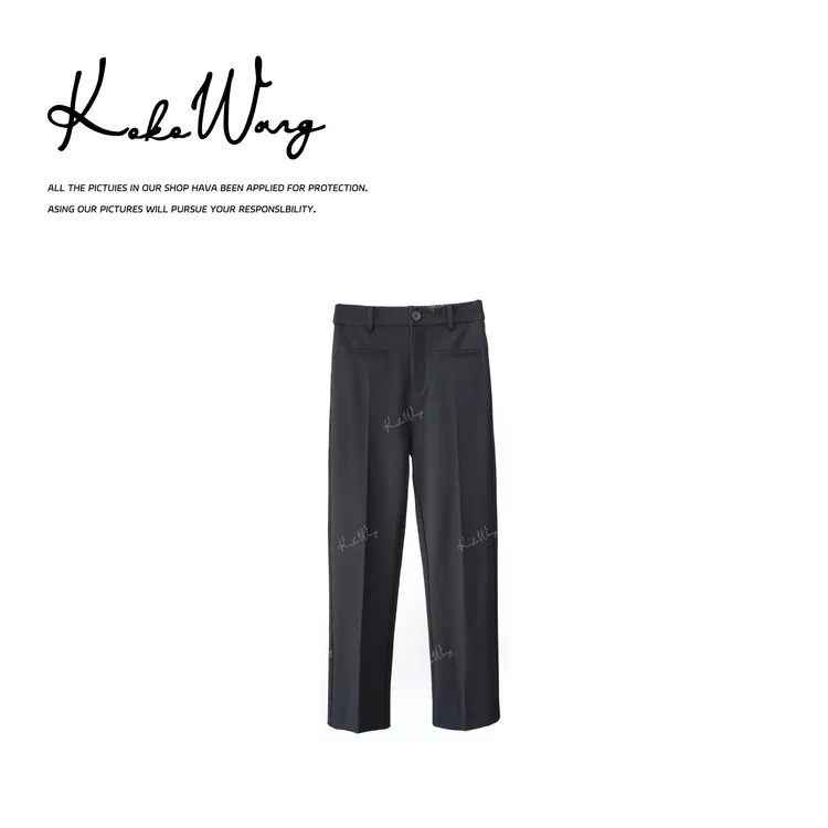 KOKO WANG早秋裤子时尚洋气高弹橡筋腰显瘦百搭休闲裤N2445H05K43