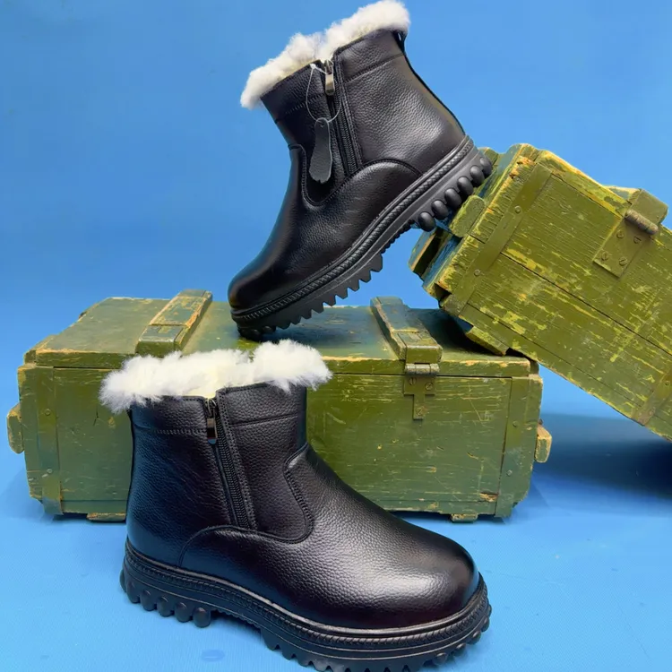 225T双侧拉链短靴抗寒保暖靴（建议拍大一码）