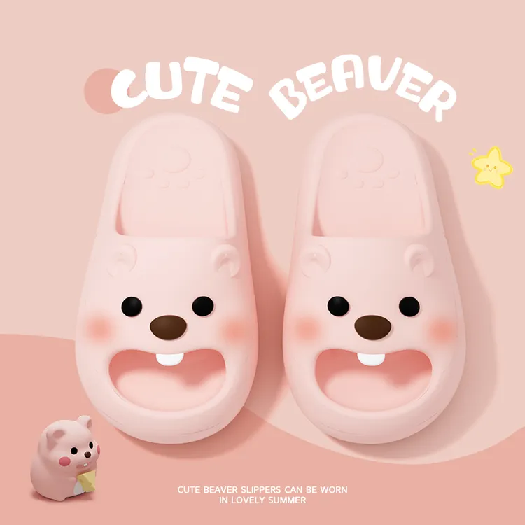 正品儿童拖鞋女童夏季2025新款可爱露比海狸室内防滑学生宿舍凉拖