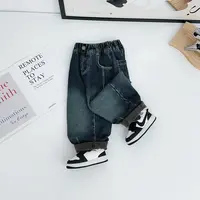 男童牛仔裤加绒裤子儿童2025新款秋冬装 CXF3761 悠悠童话童装
