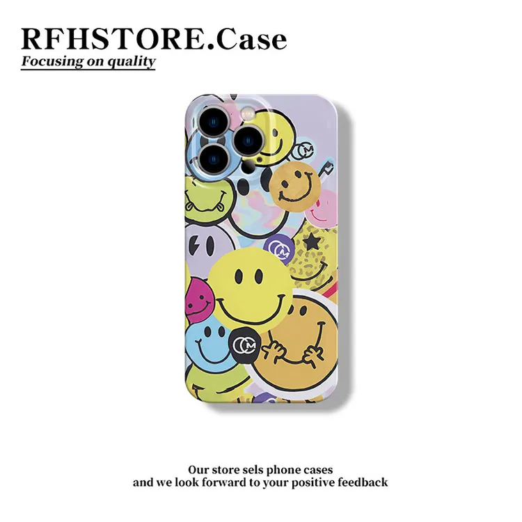 ZMGX彩色趣味笑脸适用iphone17/16pro菲林手机壳华为vivo小米oppo