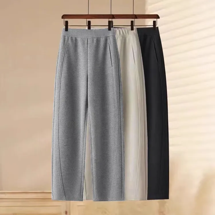 【甩货】D527 冬季高档羊 绒宽松显瘦保暖加绒香蕉裤