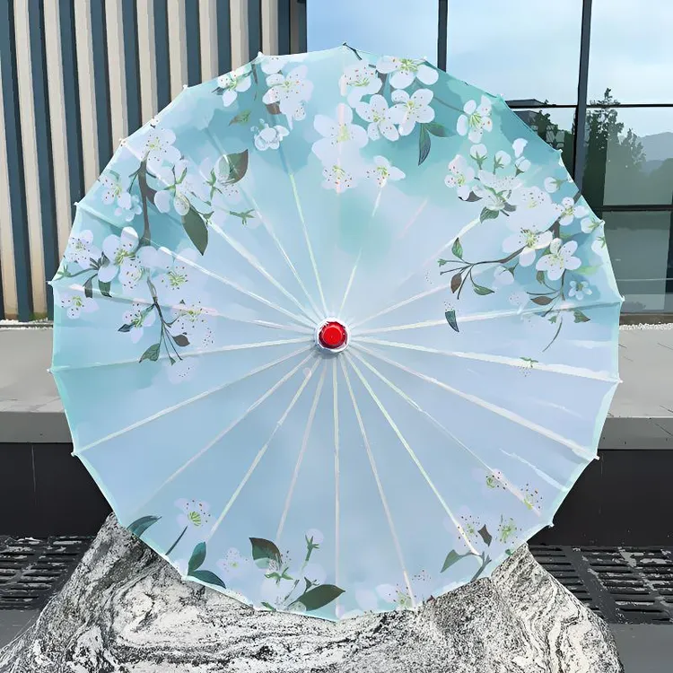 古风舞蹈演出伞古典旗袍伞淡雅清新中国风装饰伞手工非遗茉莉花伞