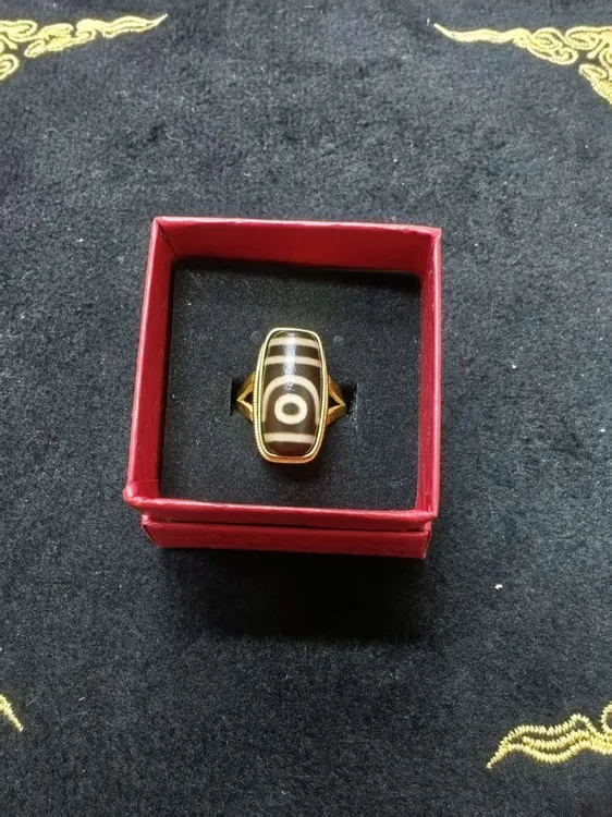 黄铜树脂耳饰 【西藏包邮】新款尼泊尔黄铜手工藏式指戒男女同款