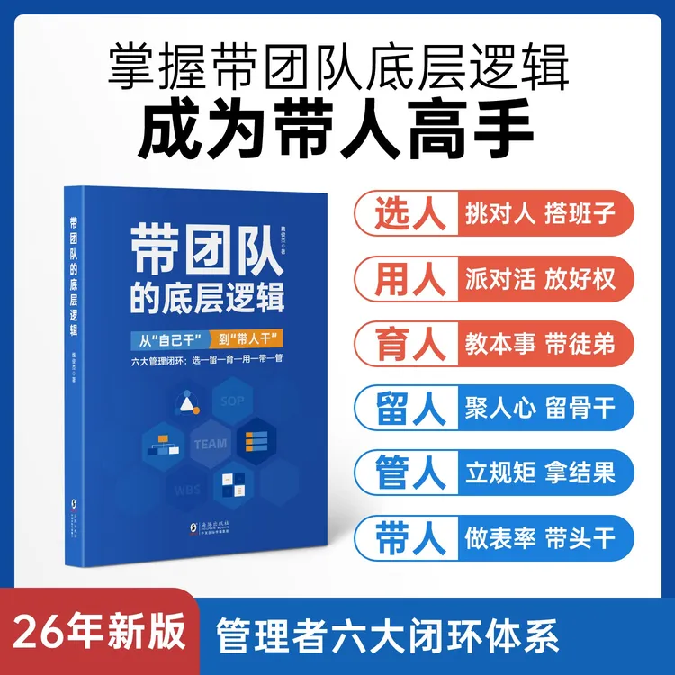 管理者体系化成长书籍:选育用留管带,六大管理闭环商品图