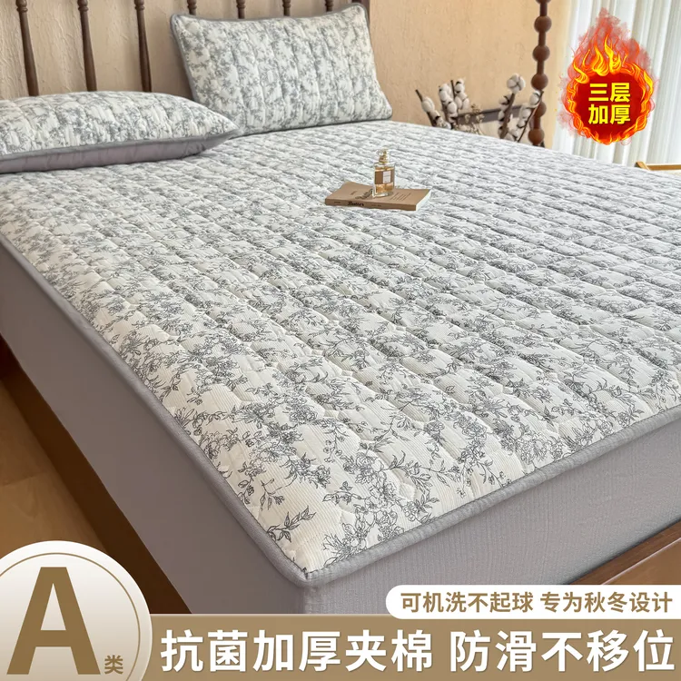 【加厚夹棉】秋冬款A类床笠床罩防滑床单抗菌防螨床垫保护套可机洗商品图