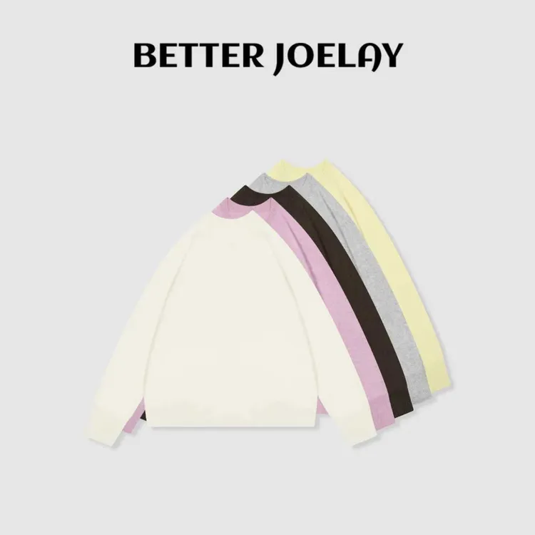 BETTER JOELAY-【木纹初雪】绵羊毛套头毛衣舒适洋气休闲风A02671