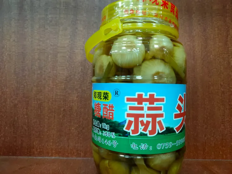 湛江吴川正宗腌制糖醋大蒜头酸甜泡蒜下饭咸菜