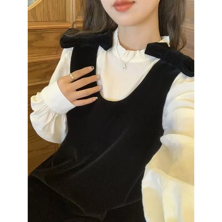 大码女装早秋千金风时尚套装秋季显瘦套装网红时尚宽松百搭两件套