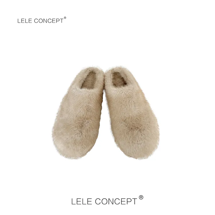 LELE CONCEPT丨【美超】时装舒适软糯百搭款毛毛拖X0253