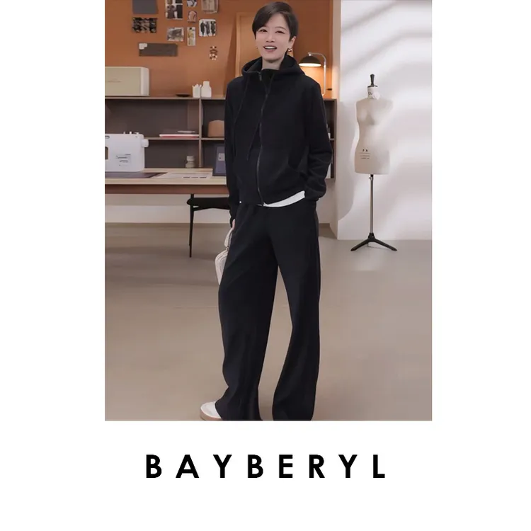 FF-BAYBERYL老贝发热套*牦牛百搭连帽拉链休闲秋卫衣9NT5J1541