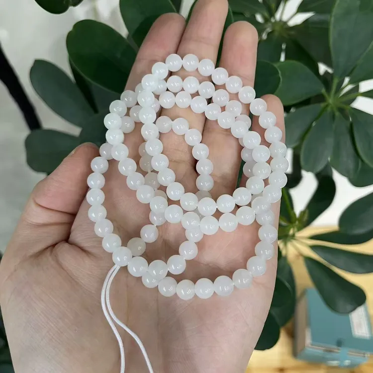 【润家玉】和田玉项链约卡6mm多样性发其一 R168-017