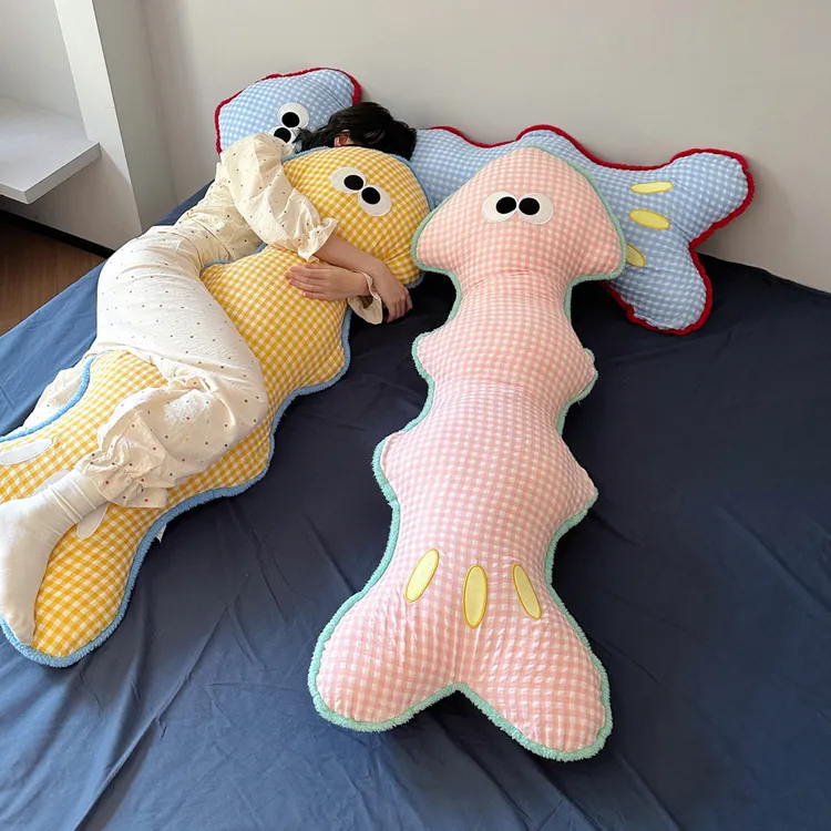 长条鱼骨抱枕女生抱睡觉专用夹腿多巴胺可拆洗床头上靠枕靠背礼物商品图