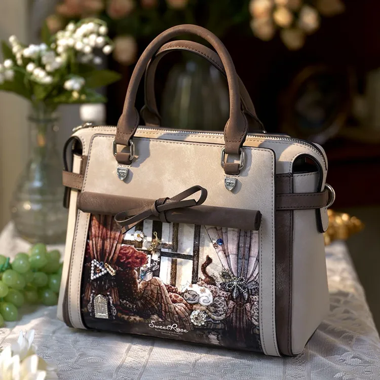 SR蒽薆原创小众设计卷帘托特包女手提单肩斜跨包