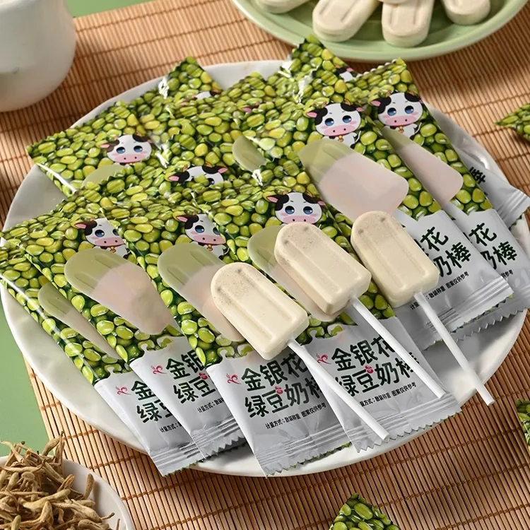 象玛玛 金银花绿豆奶棒棒糖解馋儿童健康零食小朋友奖励糖果礼物
