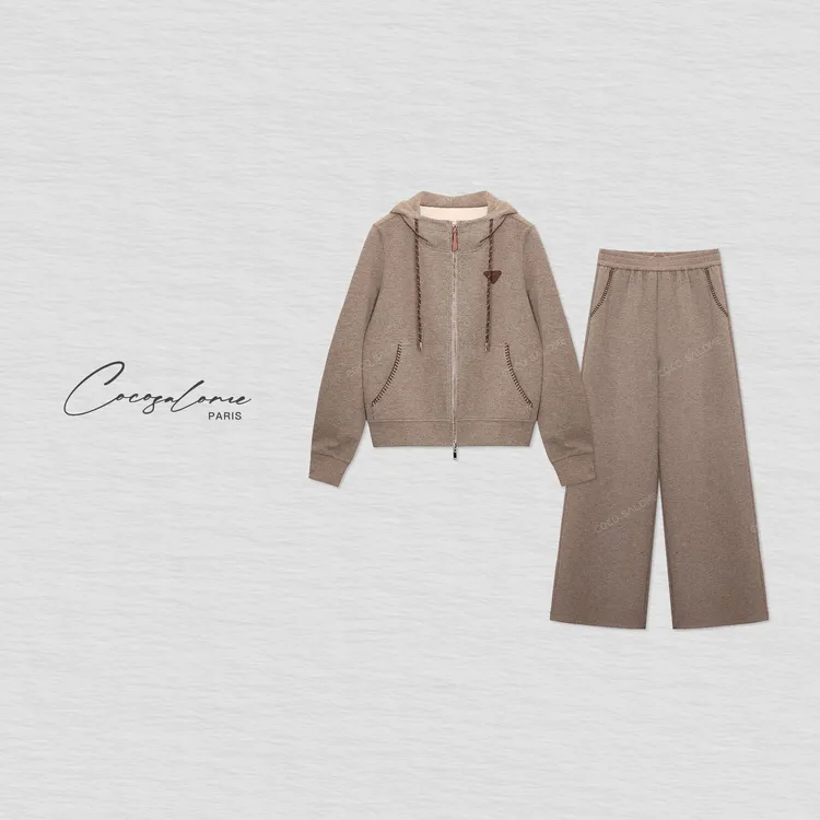 韩彬彬"羊毛蚕丝套"桑蚕丝+羊毛云软糯亲肤感慵懒优雅套装420M-4