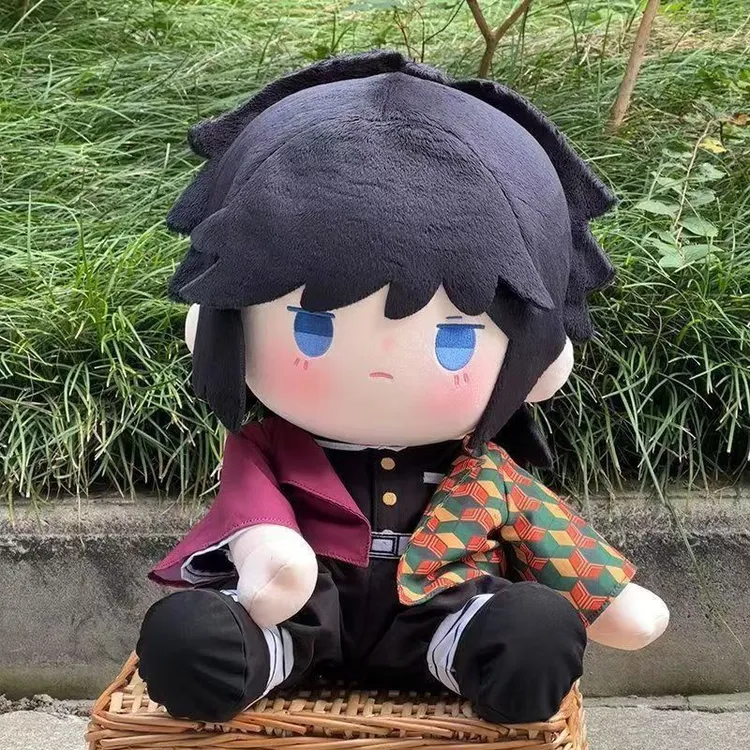 原创正版40cm鬼灭之刃同人动漫周边富冈义勇属性棉花娃娃玩偶送人