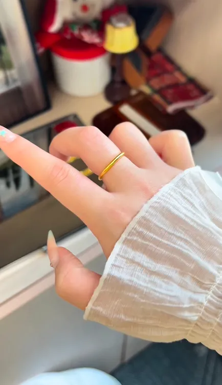 足银戒指 【古法素圈】爱是一个圈开始是你，循环一生，归来仍是你